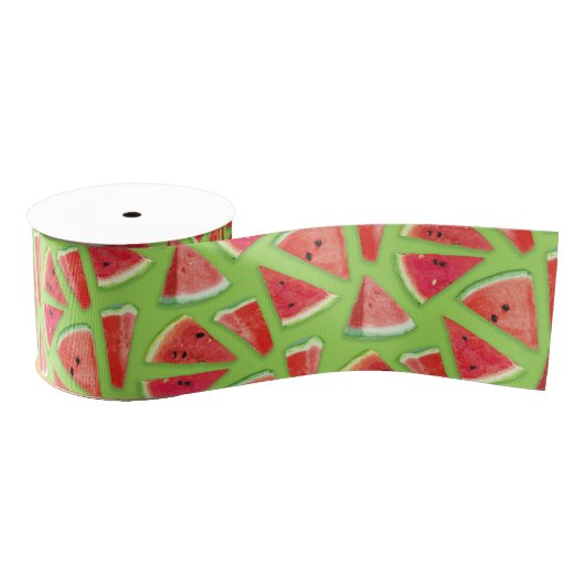 Watermelonpatrooncreatie 3 grosgrain lint (Spoel)