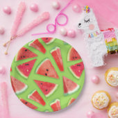 Watermelonpatrooncreatie 3 papieren bordje (Feest)