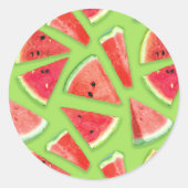 Watermelonpatrooncreatie 3 ronde sticker (Voorkant)