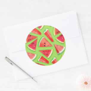 Watermelonpatrooncreatie 3 ronde sticker
