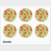 Watermelonpatrooncreatie 3 ronde sticker (Vel)