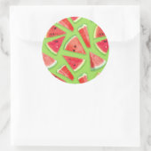 Watermelonpatrooncreatie 3 ronde sticker (Tas)