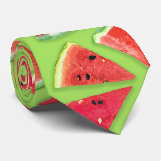 Watermelonpatrooncreatie 3 stropdas (Opgerold)