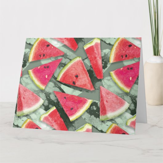 Watermelonpatrooncreatie 4 bedankkaart (Voorkant)
