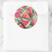 Watermelonpatrooncreatie 4 ronde sticker (Tas)