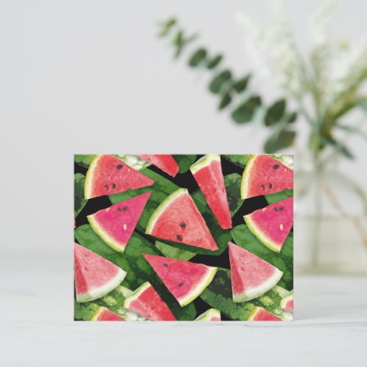 Watermelonpatrooncreatie 5 briefkaart (Staand voorkant)