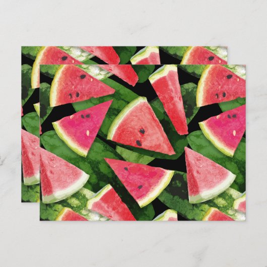 Watermelonpatrooncreatie 5 briefkaart (Voorkant / Achterkant)