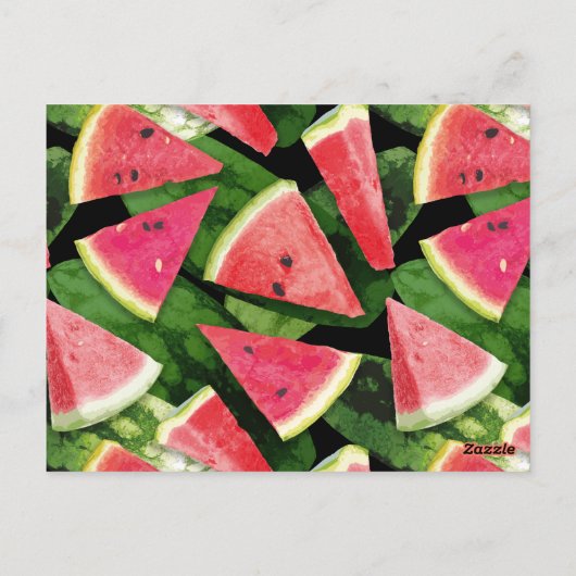 Watermelonpatrooncreatie 5 briefkaart (Achterkant)