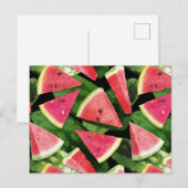 Watermelonpatrooncreatie 5 feestdagenkaart (Voorkant / Achterkant)