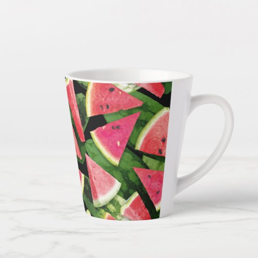 Watermelonpatrooncreatie 5 latte mok (Rechts)