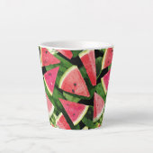 Watermelonpatrooncreatie 5 latte mok (Voorkant)