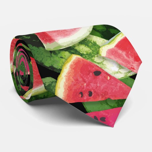 Watermelonpatrooncreatie 5 stropdas (Opgerold)