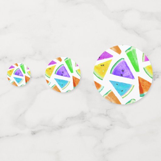 Watermelonpatrooncreatie 6 confetti (Achterkanten)