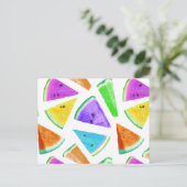Watermelonpatrooncreatie 6 feestdagenkaart (Staand voorkant)