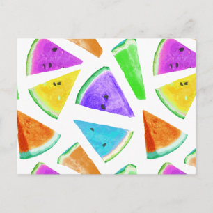 Watermelonpatrooncreatie 6 feestdagenkaart