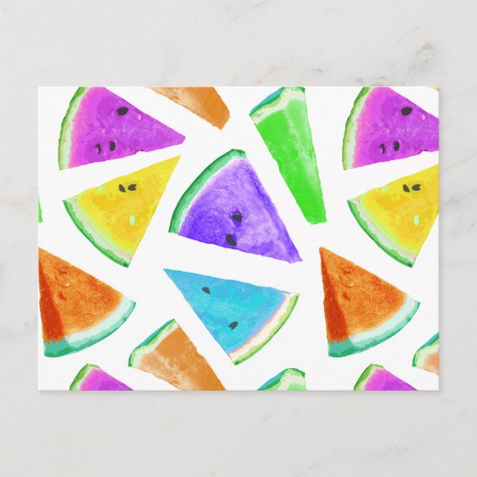 Watermelonpatrooncreatie 6 feestdagenkaart (Voorkant)