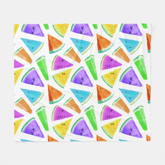 Watermelonpatrooncreatie 6 fleece deken (Voorkant (Horizontaal))