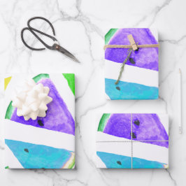 Watermelonpatrooncreatie 6 inpakpapier vel