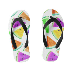 Watermelonpatrooncreatie 6 kinder teenslippers