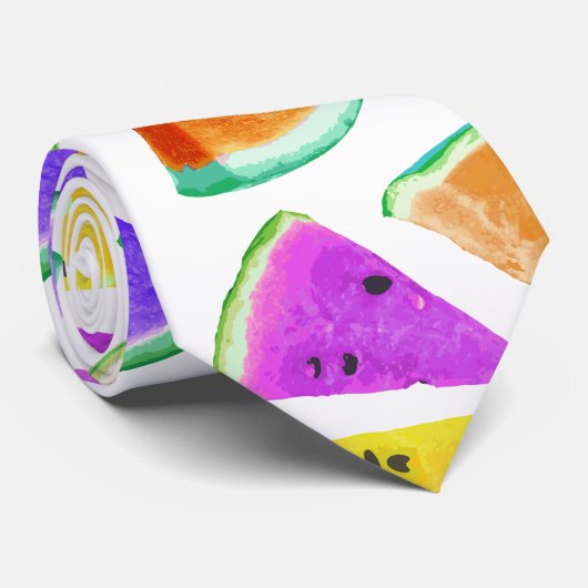 Watermelonpatrooncreatie 6 stropdas (Opgerold)