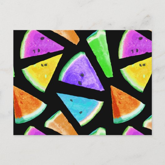 Watermelonpatrooncreatie 7 feestdagenkaart (Voorkant)
