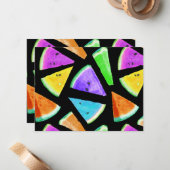 Watermelonpatrooncreatie 7 notitiekaartje (Voorkant / Achterkant in situ)