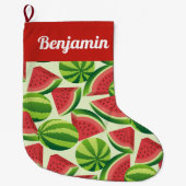 Watermelonpatroonkerststaart Grote Kerstsok (Voorkant)
