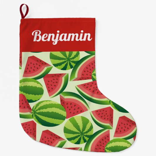 Watermelonpatroonkerststaart Grote Kerstsok (Voorkant)