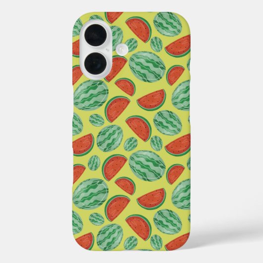 Watermelonpatroonpatroon iPhone Case (Achterkant)