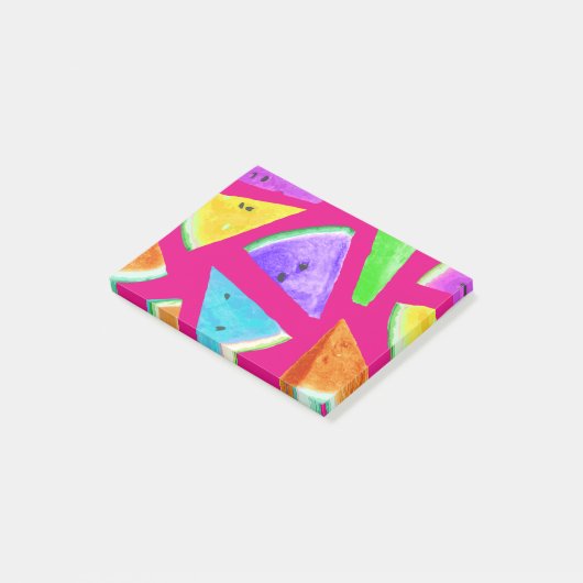 Watermelonpatroonvorming 9 post-it® notes (Schuin)