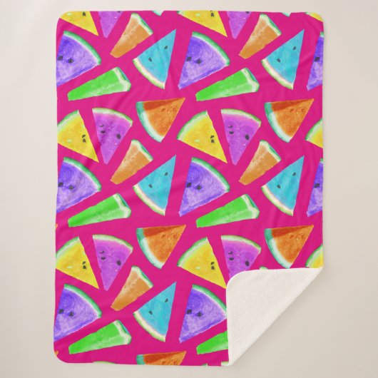 Watermelonpatroonvorming 9 sherpa deken (Voorkant)