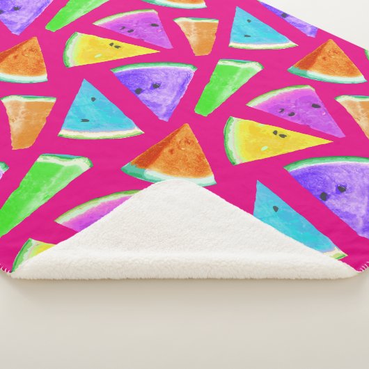 Watermelonpatroonvorming 9 sherpa deken (3/4)