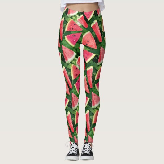 Watermelonpatroonvorming Leggings (Voorkant)