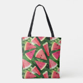 Watermelonpatroonvorming Tote Bag (Achterkant)