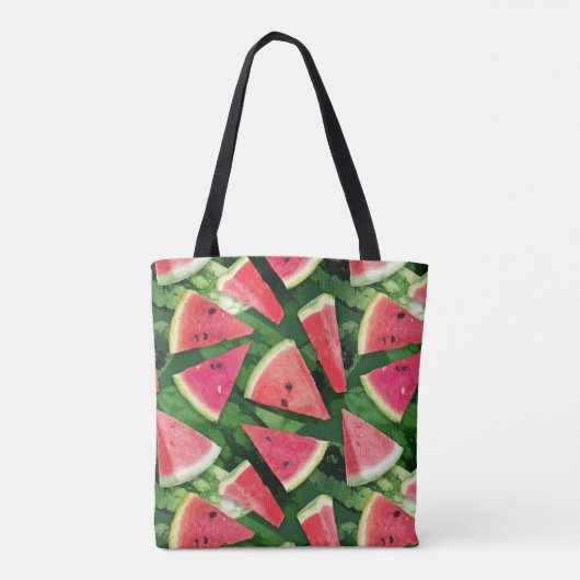 Watermelonpatroonvorming Tote Bag (Achterkant)