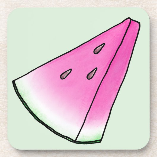 Watermelonsegment Bier Onderzetter (Voorkant)