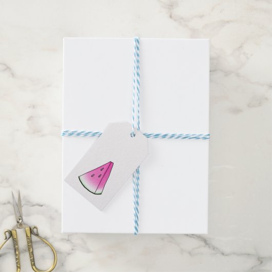 Watermelonsegment Cadeaulabel (Met Touw)