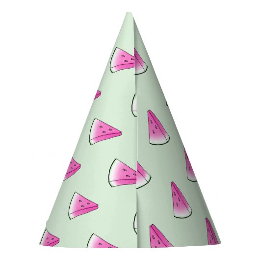 Watermelonsegment Feesthoedjes (Achterkant)