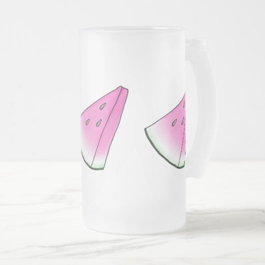 Watermelonsegment Matglas Bierpul (Voorkant rechts)