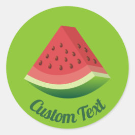 Watermelonsegment Ronde Sticker