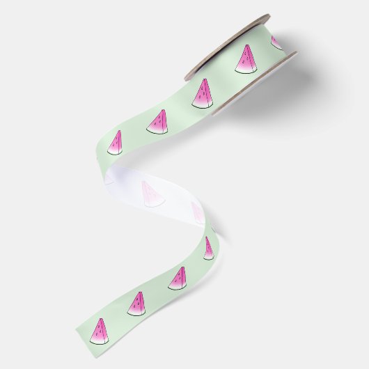 Watermelonsegment Satijnen Lint (Achterkant)