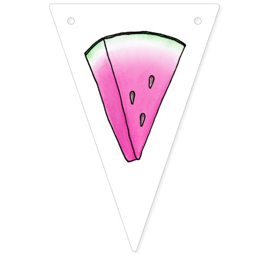 Watermelonsegment Vlaggetjes (Derde vlag)