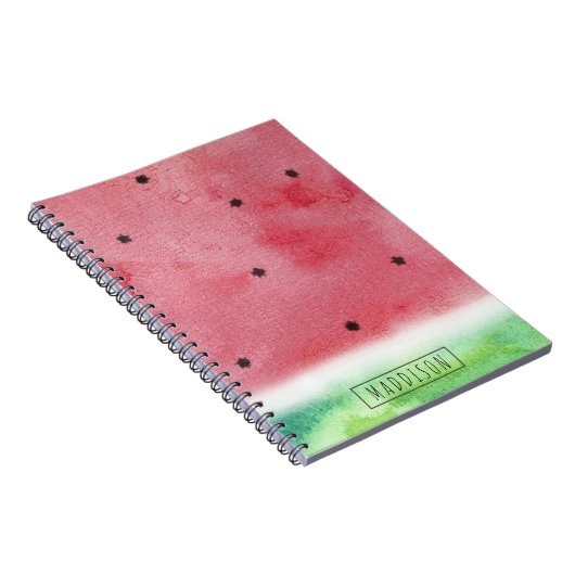 Watermelonspiraallaptop - Gepersonaliseerd Notitieboek (Rechterzijde)