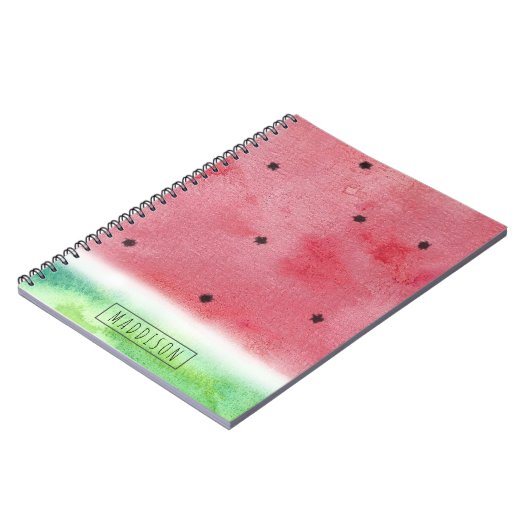 Watermelonspiraallaptop - Gepersonaliseerd Notitieboek (Linkerzijde)