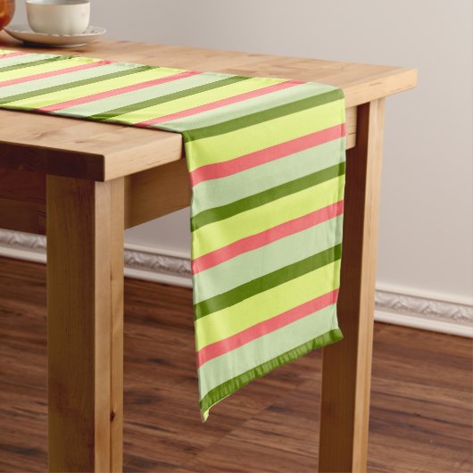 Watermelonstripe Classic table runner Korte Tafelloper (Voorbeeld)