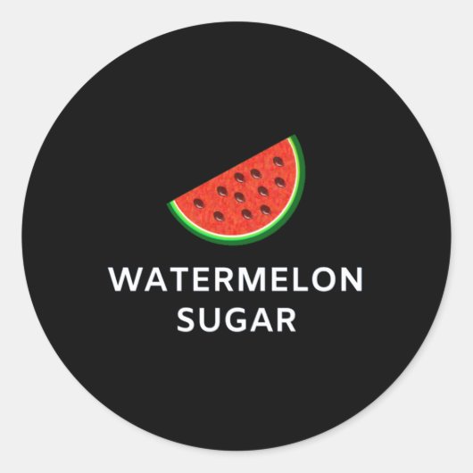 Watermelonsuiker Ronde Sticker (Voorkant)