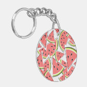 Watermelontekst dubbelzijdig sleutelhanger (Voorkant Links)