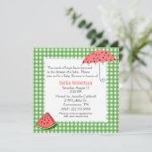 Watermelonthema Baby shower Aangepaste uitnodiging (Staand voorkant)
