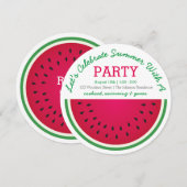 Watermelonuitnodiging Kaart (Voorkant / Achterkant)