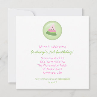 Watermelonuitnodiging Kaart